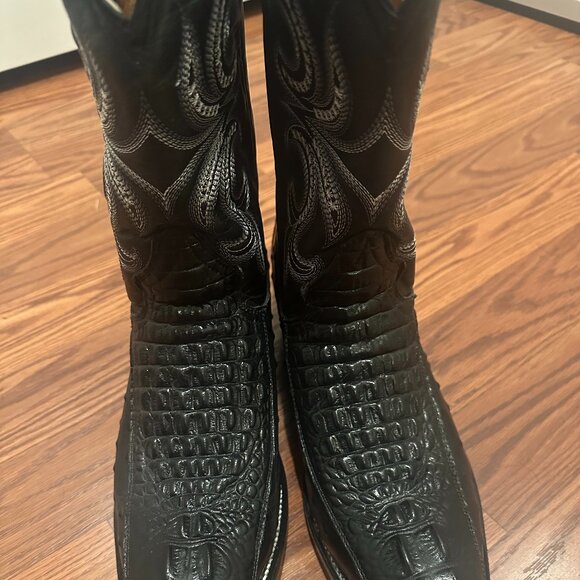 El Patron Men Alligator Leather CowBoy Boots - Picture 3 of 12
